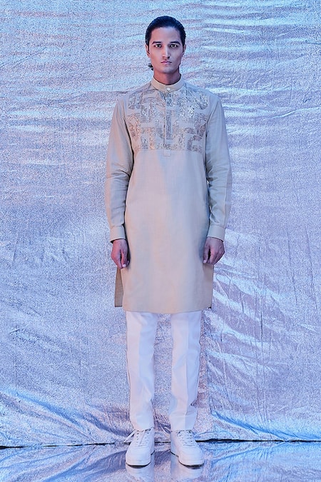 Line out line Pitta Embroidered Kurta 