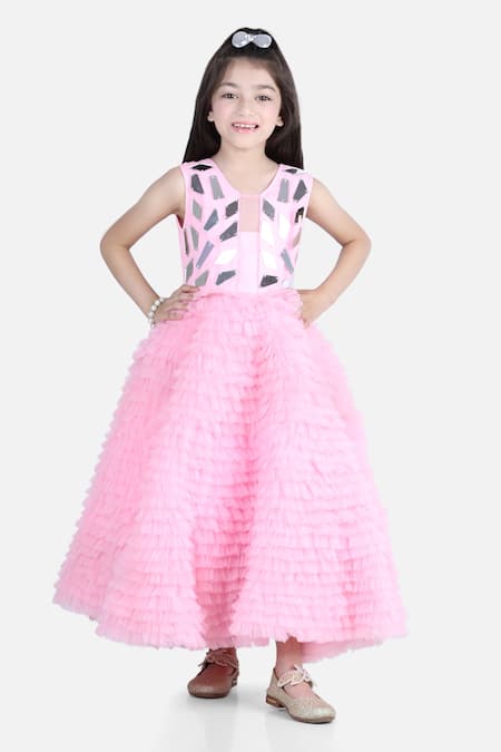 The little celebs Acrylic Embroidered Dress 