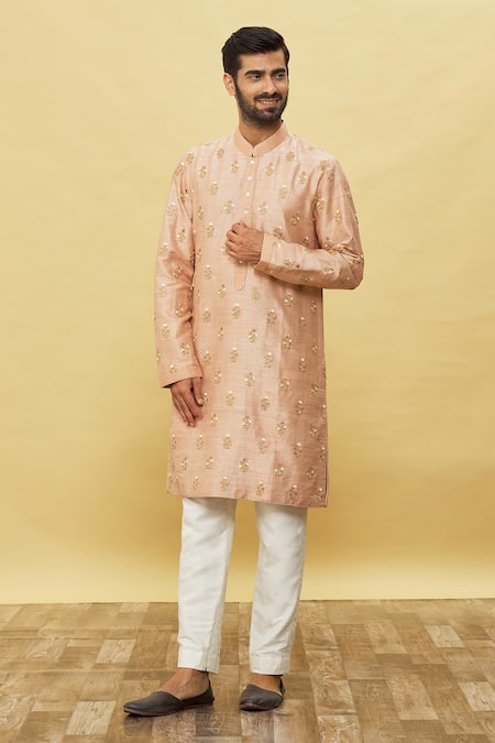 Aqube by Amber Floral Resham Embroidered Kurta 