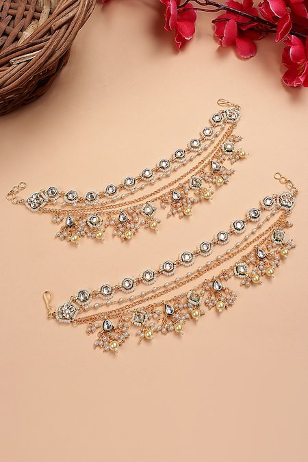 Auraa Trends Stone Embellished Ear Chain 