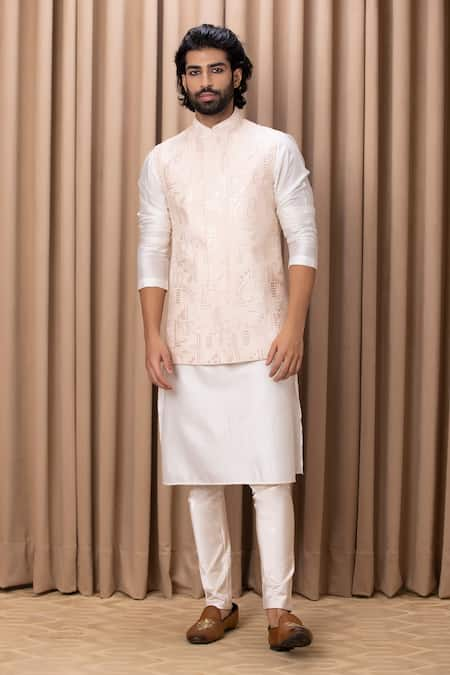 Ankit V Kapoor Zahid Embroidered Bundi & Kurta Set 