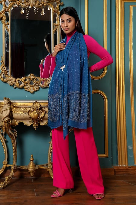 DUSALA Stone Work Woollen Stole 