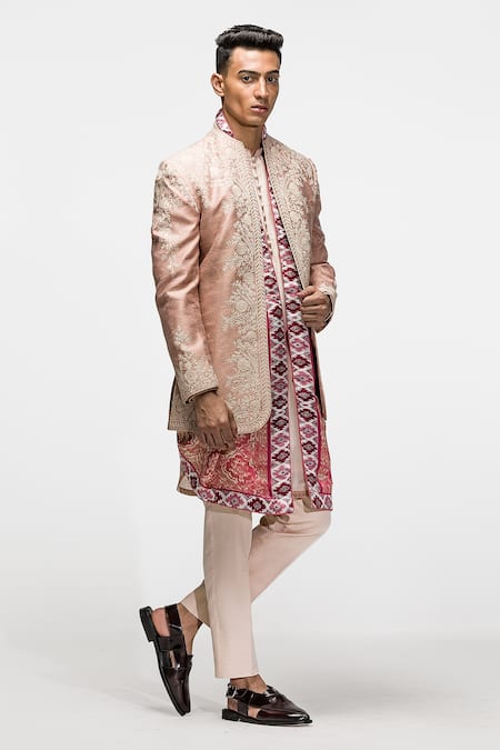 Asuka Floral Embroidered Bandhgala Set 