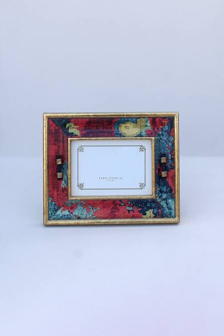 Karo Multi Color Wood Printed Gulal Abstract Photo Frame - Single Pc