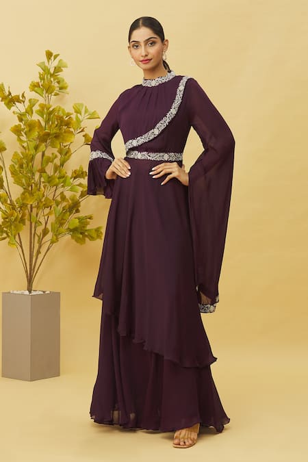 Samyukta Singhania Asymmetric Hem Tunic & Skirt Set 