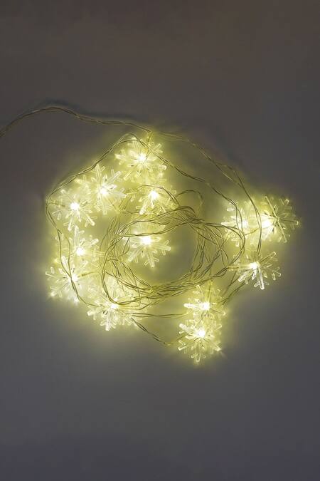 Buy Consciousco White Snow Flake Led Fairy Lights Online at Aza Fashions Buy_Consciousco_White Snow Flake Led Fairy Lights_Online_at_Aza_Fashions