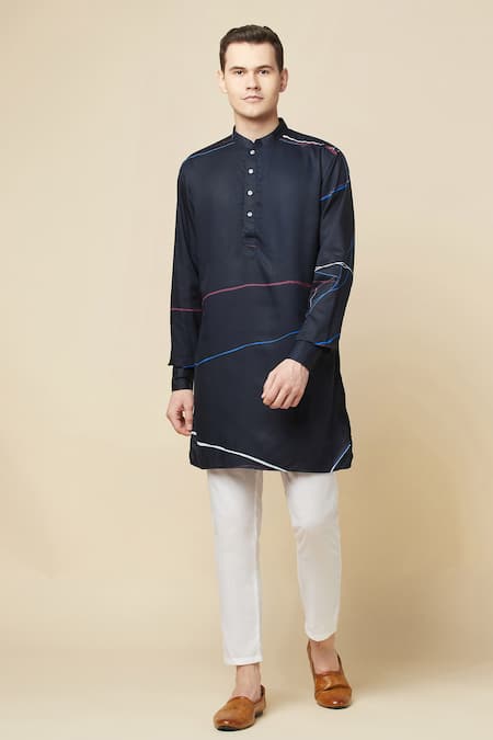 SPRING BREAK Abstract Print Kurta For Kids