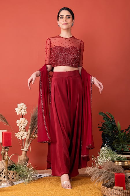 LABEL SHRISTI CHETANI Draped Pant Set 