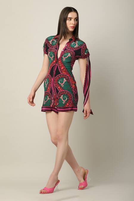 Limerick by Abirr N' Nanki Tira Button Down Playsuit 