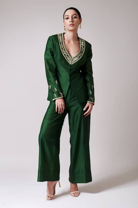 Buy Cheap Indian Banarasi Art Silk Yellow Trouser Suit LSTV112329