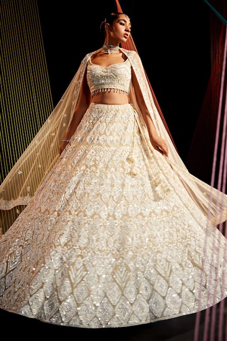 Roqa Sequin Embroidered Bridal Lehenga Set 