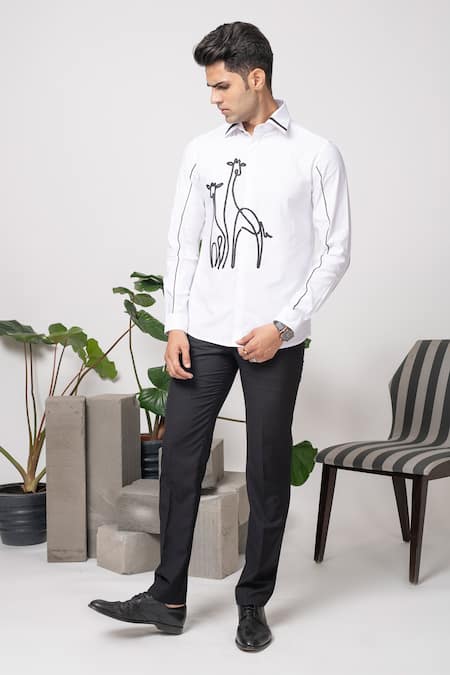 Abkasa Giraffe Slim Fit Shirt 