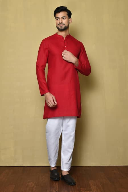 Aryavir Malhotra Straight Solid Kurta 