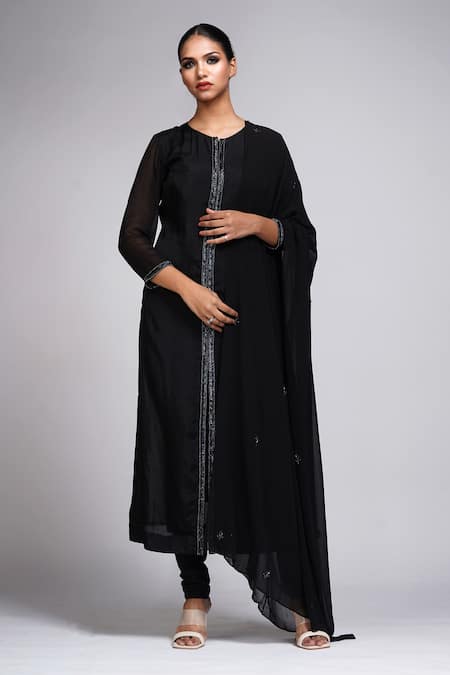 Shruti S Placket Embroidered Kurta Set 