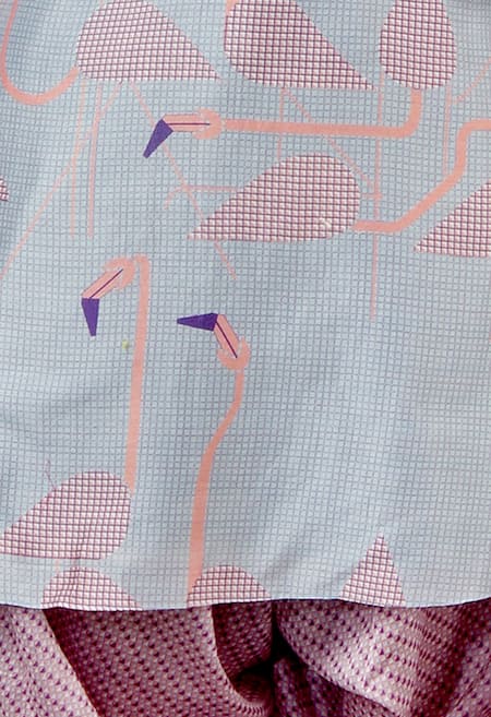 Soup By Sougat Paul_Grey And Pink Printed Kurta Set _Online_at_Aza_Fashions