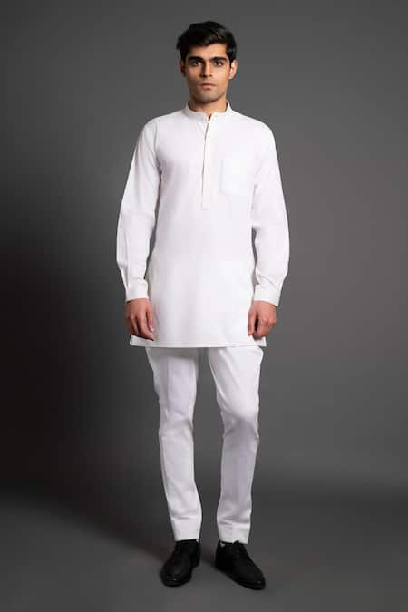 Raghavendra Rathore Jodhpur Cotton Short Kurta 