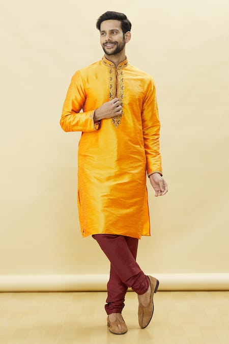 Samyukta Singhania Straight Solid Kurta & Churidar Set 