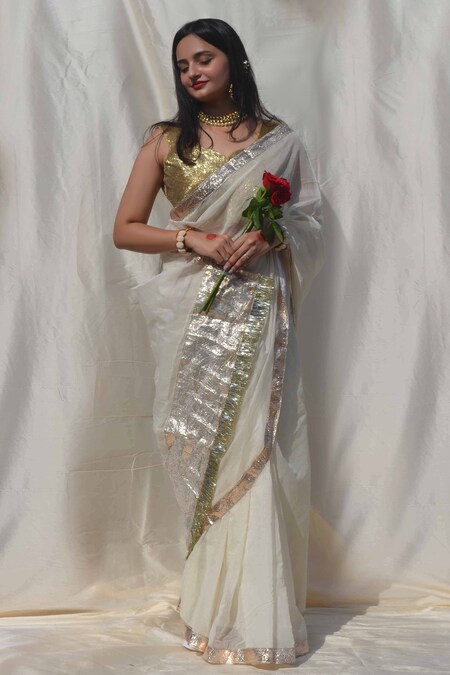 White Saree: Buy White Saree Blouse Online for Women