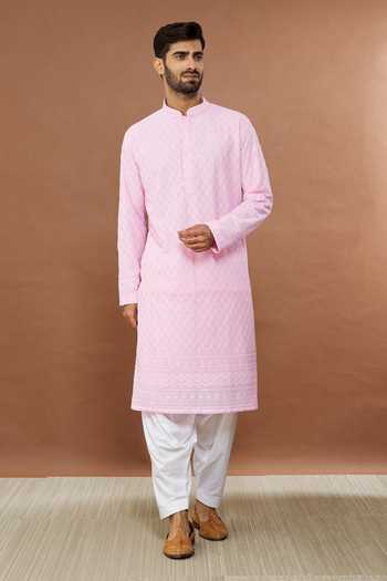 Buy Aham-Vayam Pink , Satin Sequins, Embroidery Mughal Pattern Kurta And Patiala Set at Aza Fashions Buy_Aham-Vayam_Pink , Satin Sequins, Embroidery Mughal Pattern Kurta And Patiala Set _at_Aza_Fashions