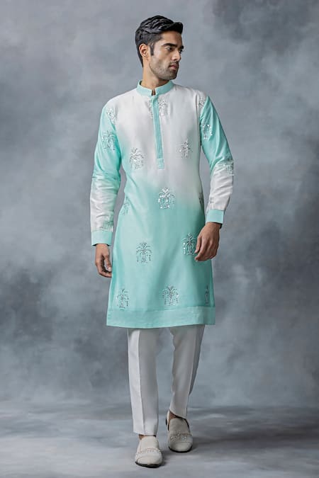 Sarab Khanijou Chanderi Silk Kurta Pant Set 