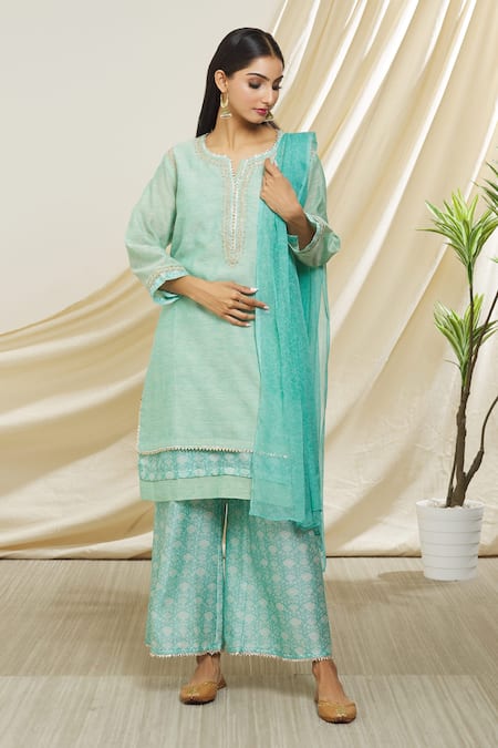 Peenacolada Straight Kurta Printed Pant Set 