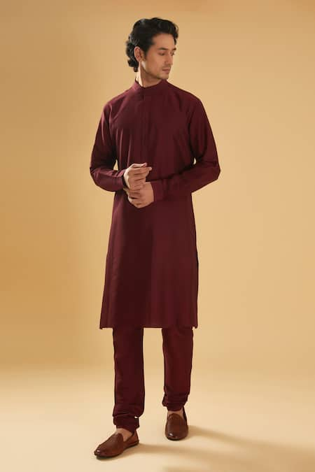 Raghavendra Rathore Blue Full Sleeve Kurta Set 