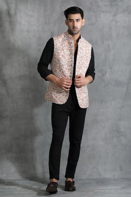 Dusala Pashmina Floral Motif Bundi 