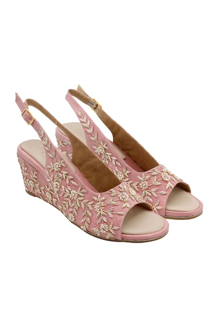 Veruschka by Payal Kothari Chikara Zardozi Embroidered Wedges 