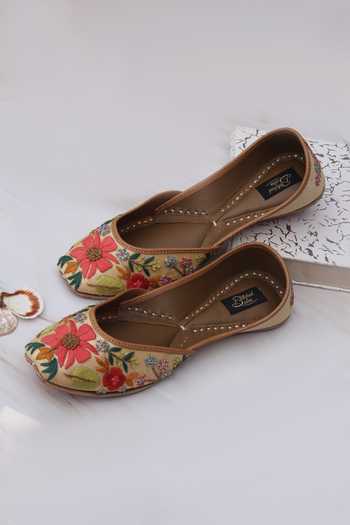 Buy Stitched Soles Multi Color Parsi Love Embroidered Juttis at Aza Fashions Buy_Stitched Soles_Multi Color Parsi Love Embroidered Juttis_at_Aza_Fashions