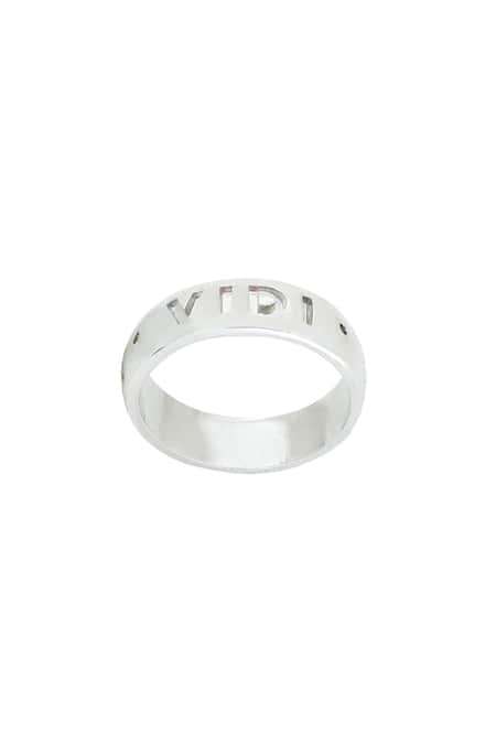 Esme By Aashna Dalmia Silver Plated Circular Shaped Ring