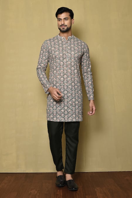 Samyukta Singhania Tree Print & Chikankari Kurta Set 