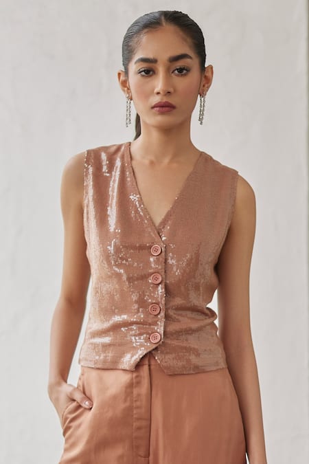 Betrue Sequin Embroidered Waistcoat 