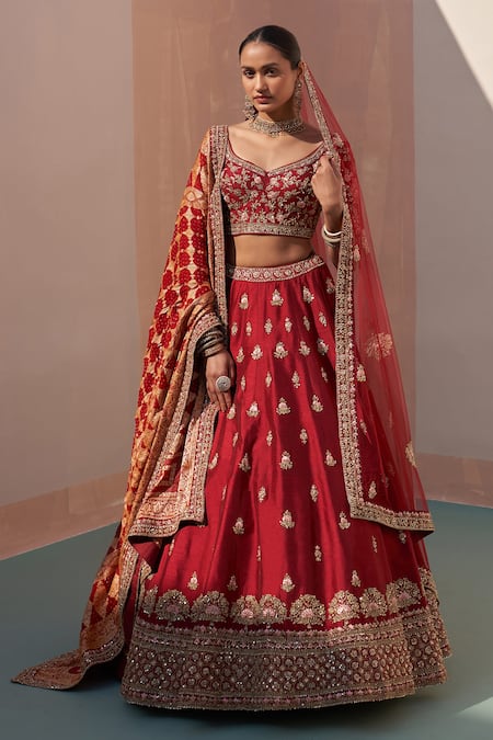 Bridal Gota Work Maroon Lehenga Choli at best price in New Delhi | ID:  19699522848