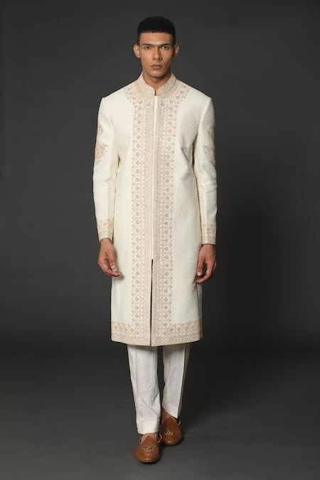 Rar Studio Dori Work Border Sherwani Set 