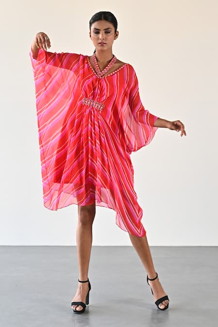 K-Anshika Front Gathered Kaftan Dress 