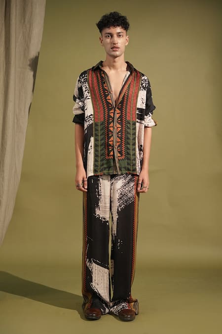 Nikita Mhaisalkar Abstract Print Shirt With Pant 