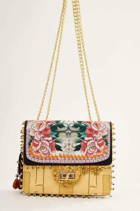 The Garnish Company Chiyo Japanese Floral Print Sling Bag 