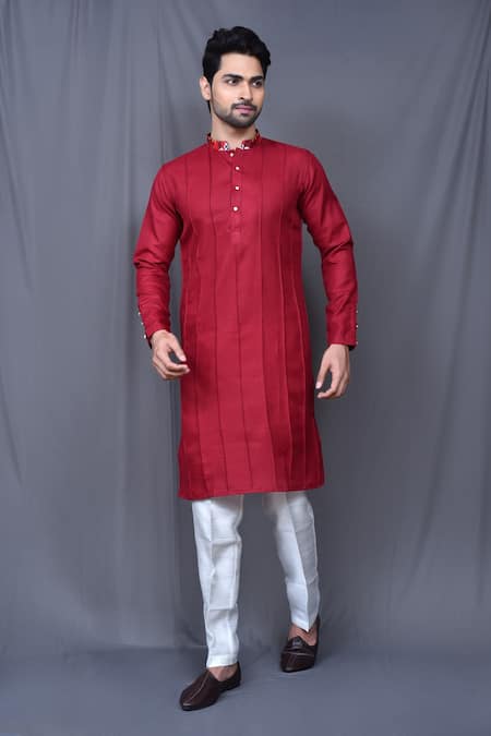 Arihant Rai Sinha Pintuck Kurta & White Pant Set 