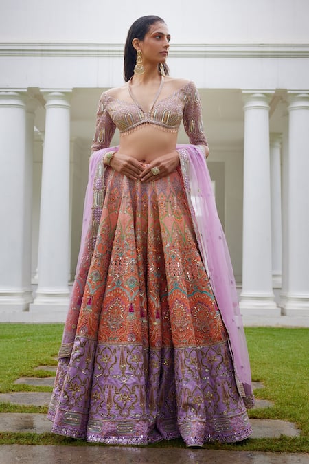 Buy Peach Lehenga Choli Sets for Women by Halfsaree Studio Online | Ajio.com