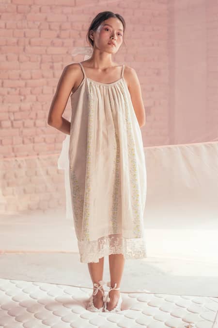 Itr by Khyati Pande Sweetpea Handloom Cotton Silk Dress 