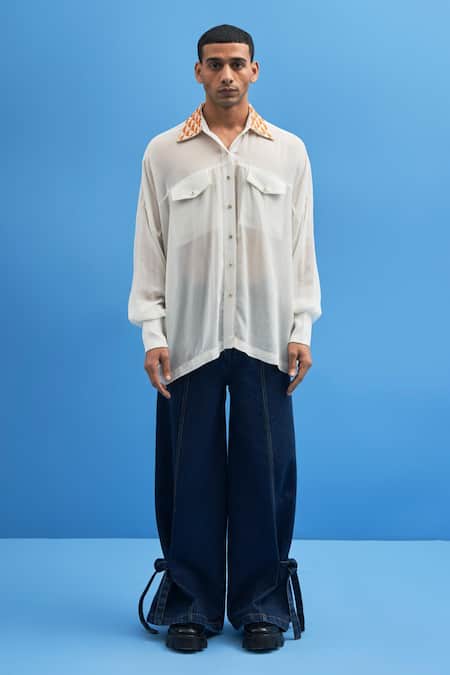 Siddhant Agrawal Crane Collared Shirt 