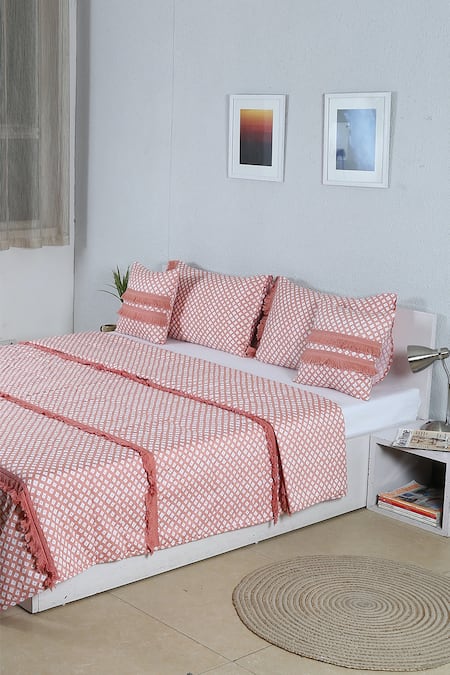 House This Leheriya Bedcover Set 