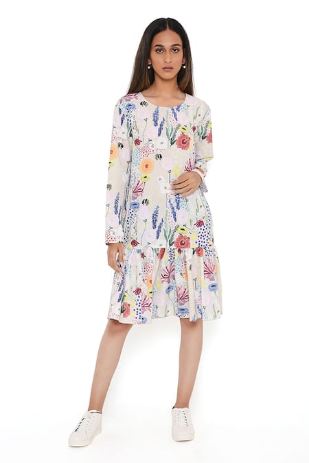 PS Pret by Payal Singhal Bee Print Frill Hem Tunic 