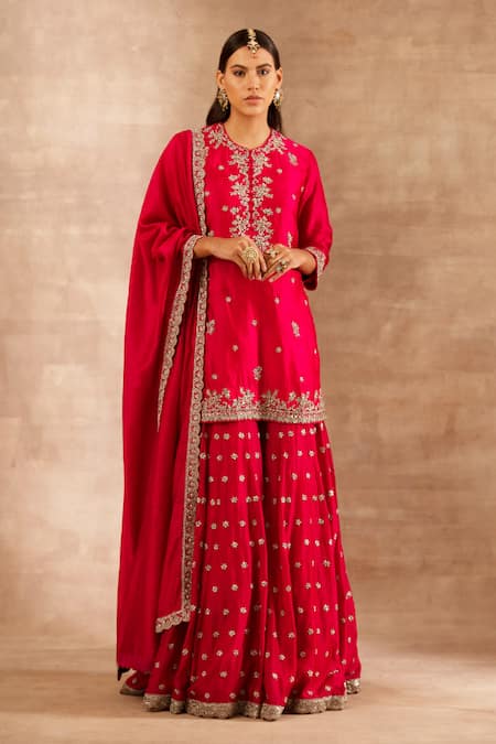 JAYANTI REDDY Zardozi Embroidered Tunic Sharara Set 