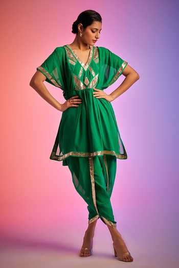 Gulabo By Abu Sandeep Sequin Embellished Short Kaftan 