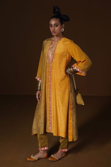 Pooja Rajgarhia Gupta Kasundi Kurta & Pant Set 