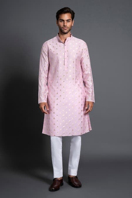 Raghavendra Rathore Jodhpur Chanderi Silk Floral Woven Kurta 