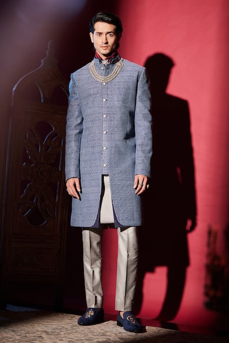 BUBBER COUTURE Arturo Iron Gate Embroidered Sherwani Jacket 