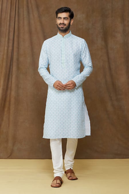 Samyukta Singhania Pastel Floral Print Cotton Kurta Set 