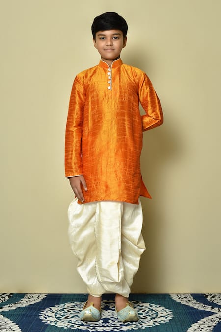 Arihant Rai Sinha Kurta & Beige Pleated Dhoti Pant Set 